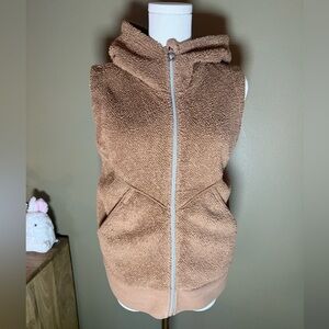 Kyodan Outdoor Tan Jacket Vest Zip Up Fleece Warm Cozy